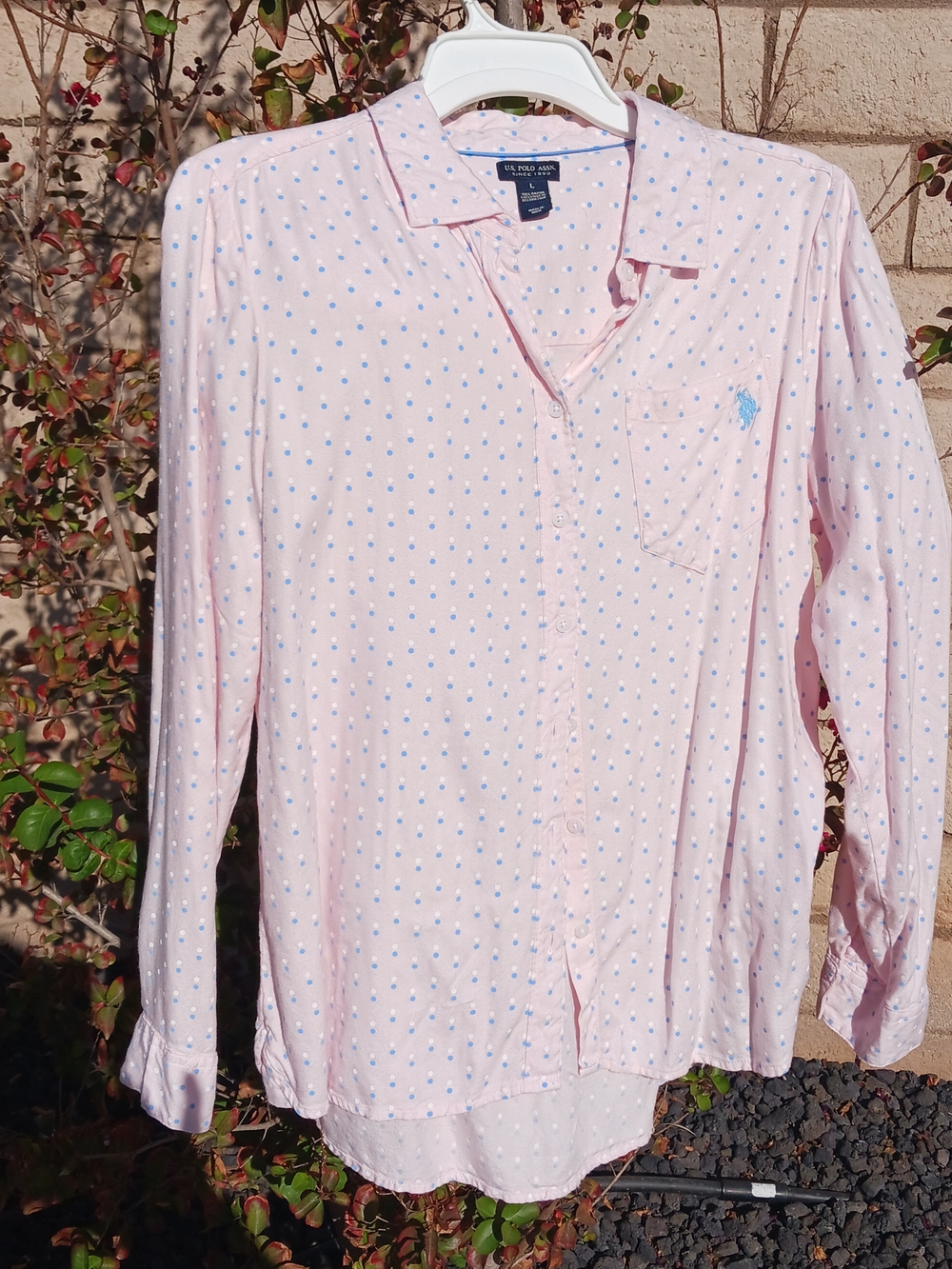 Polo by Ralph Lauren Pink Dot Long-Sleeve Button Shirt